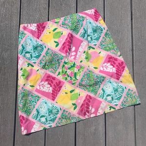 Lilly Pulitzer vintage diamond patchwork Skirt 10